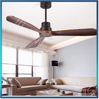 9SF9 BY⚡พัดลมเพดาน ไม้เนื้อแข็ง สไตล์นอร์ดิก สำหรับห้องนั่งเล่นหรือห้องอาหาร Solid wood ceiling fan