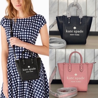 🎀 (สด-ผ่อน) กระเป๋าสะพาย 7 นิ้ว สีชมพู สีขาว สีดำ K7295 Kate spade ella mini tote bag