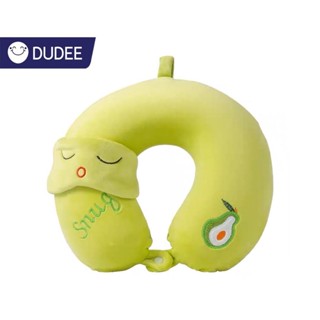 DUDEE หมอนรองคอ ลายการ์ตูนน่ารัก หมอนรองคอรูปตัวยู หมอนรองศีรษะรูปตัว U