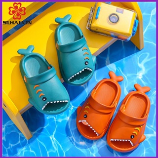 รองเท้าฉลามเด็ก วัสดุนิ่มคุณภาพดี กันน้ำกันลื่นเบา ใส่สบายเท้าแข็งแรงทนทานสีสันสวย ไซส์ 11.5-16.5 cm