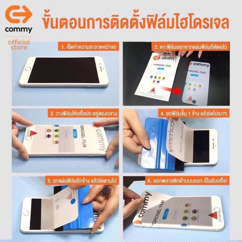 ฟิล์มไฮโดรเจล-commy-สำหรับ-sony-ทุกรุ่น