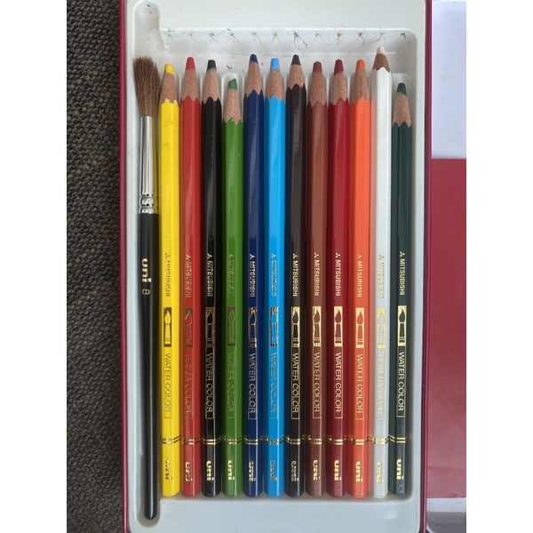 มือสอง-chanel2hand99-uni-mitsubishi-pencil-water-color-12-color-set-uwc24c-japan-import-ดินสอสี-สีน้ำ-นำเข้าจากญี่ปุ่น