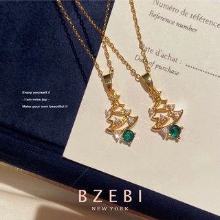 BZEBI สร้อยคอคริสต์มาส สแตนเลส necklace พร้อมจี้ เครื่องประดับ ของขวัญคริสต์มาส แฟชั่นสำหรับผู้หญิง 1154n