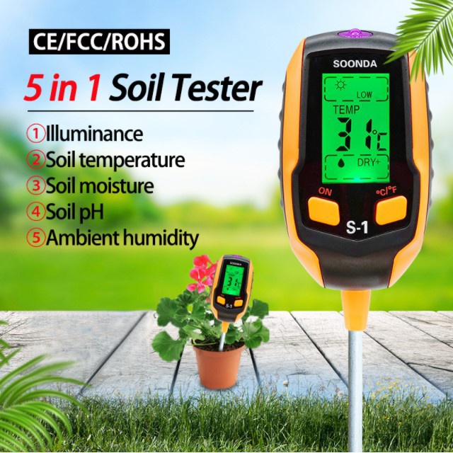 4in1-เครื่องวัดค่าดิน-soil-ph-meter-ความชื้น-อุณหภูมิ-แสง-เครื่องวัดดิน-ระบบดิจิตอล-soil-survey-instrument