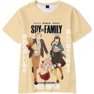 PANG PANG ผู้หญิง Spy x Family เสื้อยืดอะนิเมะญี่ปุ่น yor Anya Twilight คอสเพลย์กราฟิก TEE