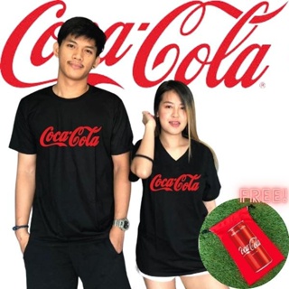 แบรนด์ Idea-T-Shirts เสื้อCotton Comb แขนสั้น สีดำ สกรีนลาย Cocacola Cola โค้ก