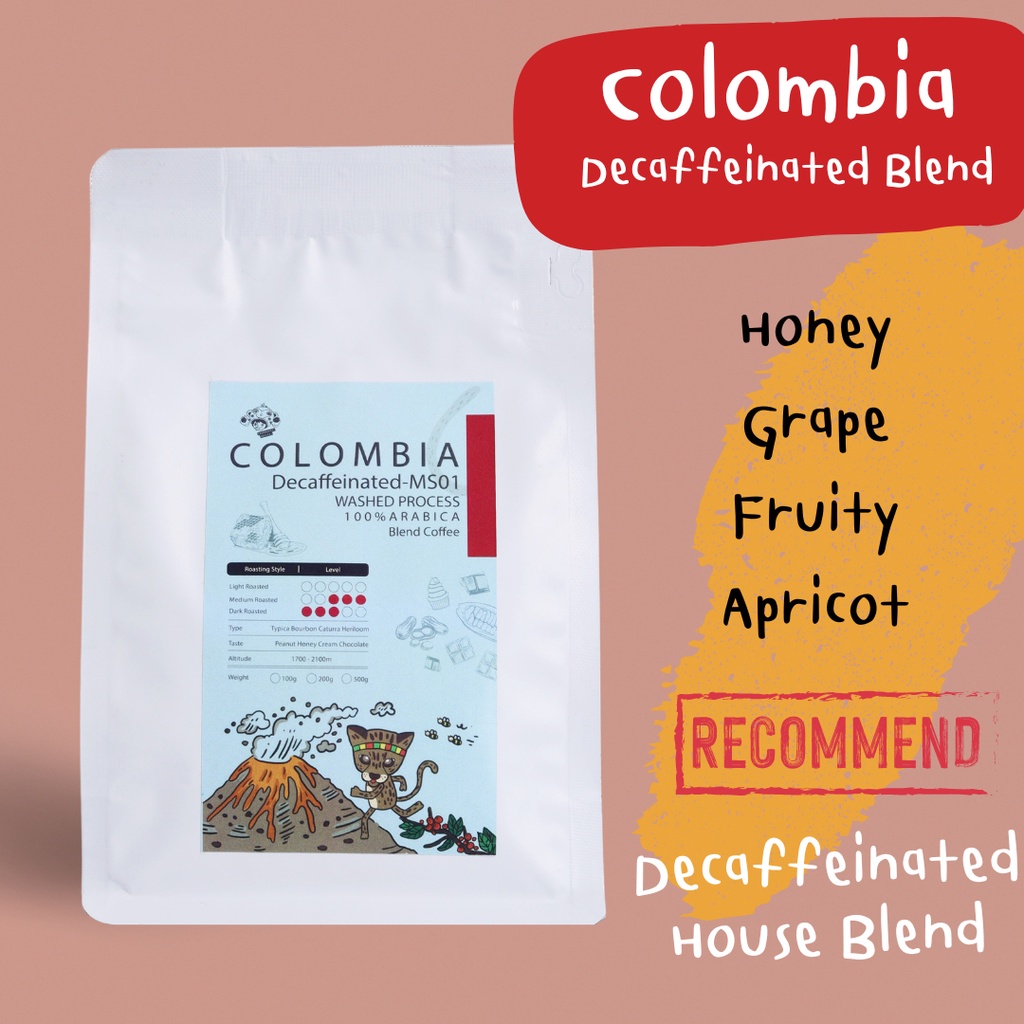 ภาพหน้าปกสินค้าTanmonkey Coffee Colombia เมล็ดกาแฟโคลอมเปีย Decaffeinated Blend จากร้าน tanmonkeycoffee บน Shopee