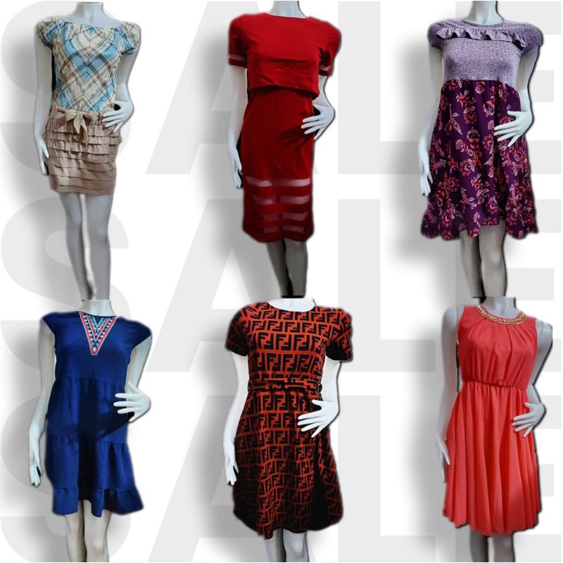 sale-sale-pre-loved-fit-and-flare-dresses-ชุดเดรสพอดีตัว-small-size