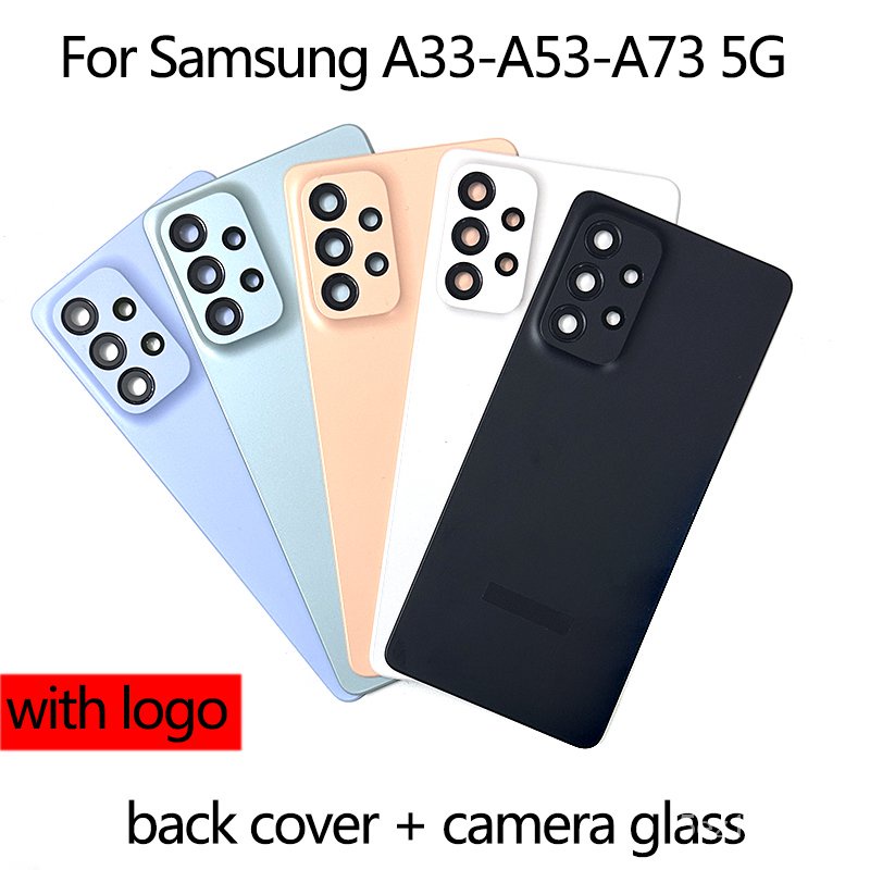 สำหรับ-s-amsung-g-alaxy-a33-a53-a73-5กรัมแบตเตอรี่กรณีปกหลัง-a336-a536ประตูด้านหลังฝาแผงที่อยู่อาศัยกาวกล้องเลนส์แก้ว