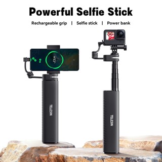 สำหรับ GoPro ชาร์จ S Elfie ติดก้านโทรศัพท์มือถือแบบพกพาแบตเตอรี่ SLR ไมโครขยายก้านสำหรับ DJI การกระทำอุปกรณ์เสริมสำหรับก