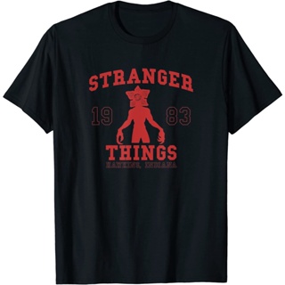 Stranger things demogorgon COLLEGIATE 1983เสื้อยืดอินเดียนาฮอว์กินส์