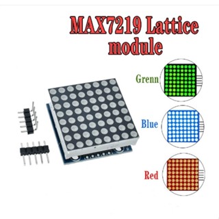 Max7219 dot matrix ชุดโมดูลไมโครควบคุม DIY Kit MCU ชุดโมดูลควบคุมจอแสดงผล LED