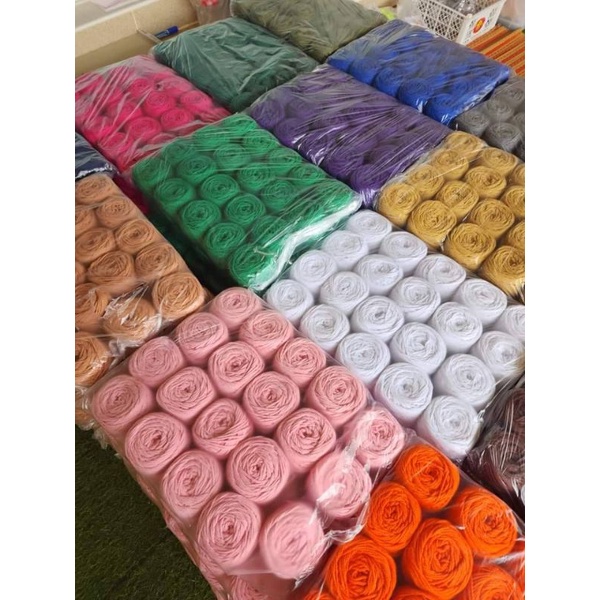 เชือกทอกลม-cotton-cord-2-5mm100m-candy-yarn-สำหรับถัก-นิตติ้ง-โครเชต์-กระเป๋าถือกระเป๋าสะพาย