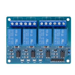 โมดูลรีเลย์ 4  Channel 5v Relay พร้อม Optocoupler . Relay Output 4  Way สําหรับ Arduino