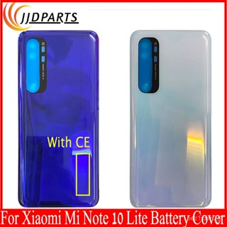 ใหม่6.47 "; สำหรับ Xiaomi Mi Note 10 Lite ฝาครอบแบตเตอรี่ด้านหลังกระจกประตูที่อยู่อาศัย M2002F4LG สำหรับ Mi Note10 Lite