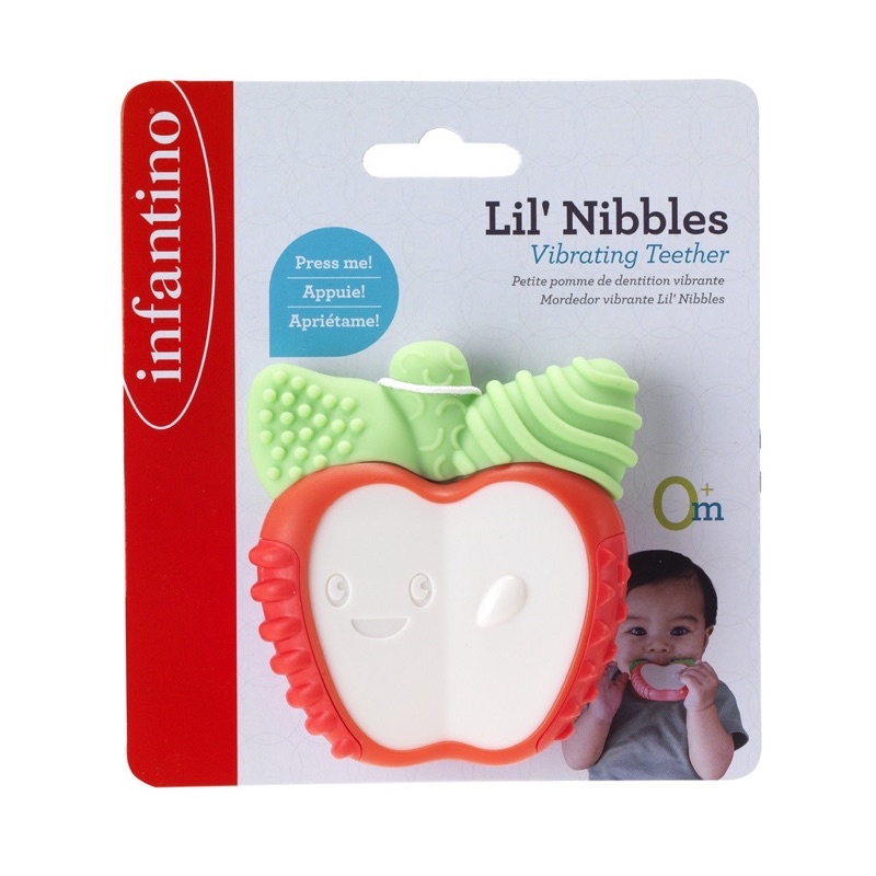 Infantino - Lil' Nibbles Vibrating Teether, Apple : ยางกัดแอปเปิ้ล ...