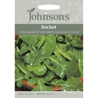 เมล็ด Johnsons Rocket Seeds Peppery Flavour Grow Baby หรือใบสลัดสีเขียวขนาดเต็ม ผักชี