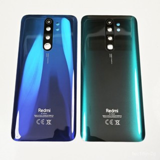 สำหรับ Xiaomi R Edmi หมายเหตุ8 Pro แก้วกลับที่อยู่อาศัยปกคลุมด้วยกาวกลับประตูเปลี่ยนฮาร์ดแบตเตอรี่กรณีกล้องเลนส์