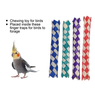 Bakelili 24PCS Finger Traps Party Favor Bird Parakeet Toy Craft Wood Chip Trap NEW