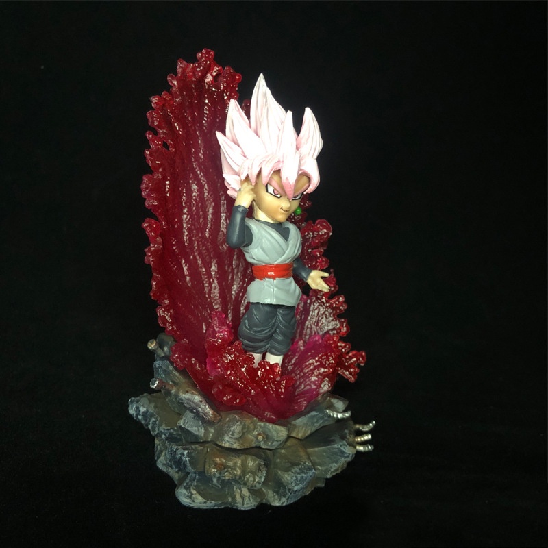 anime-dragon-ball-gk-pink-sun-goku-leaguelg-saiyan-battle-scene-illuminated-action-figure-13cm-pvc-model-car-ornaments-t