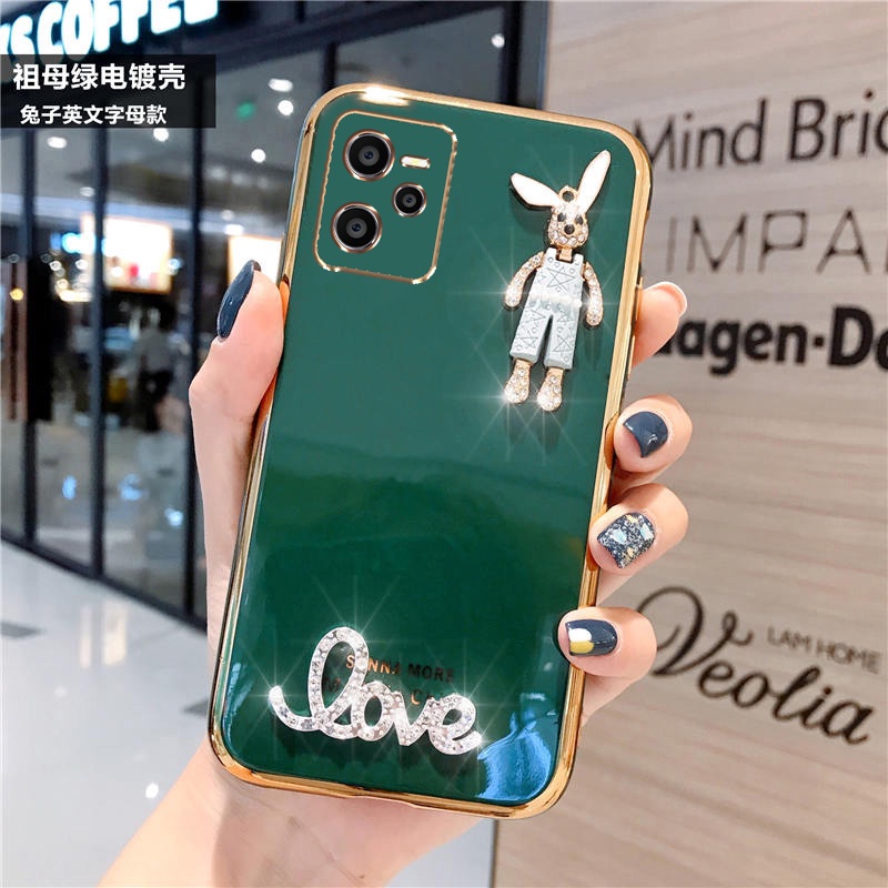 เคสโทรศัพท์-สําหรับ-realme-c35-c55-c30-c30s-c17-7i-c20-c11-2021-5-5s-5i-6i-c3-xt-narzo-50a-prime-มือถือแบบนิ่ม-กันกระแทก-ลายกระต่าย-หรูหรา