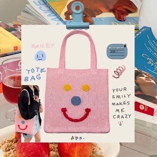 SMILEY Tote bag-กระเป๋าไหมพรม😀