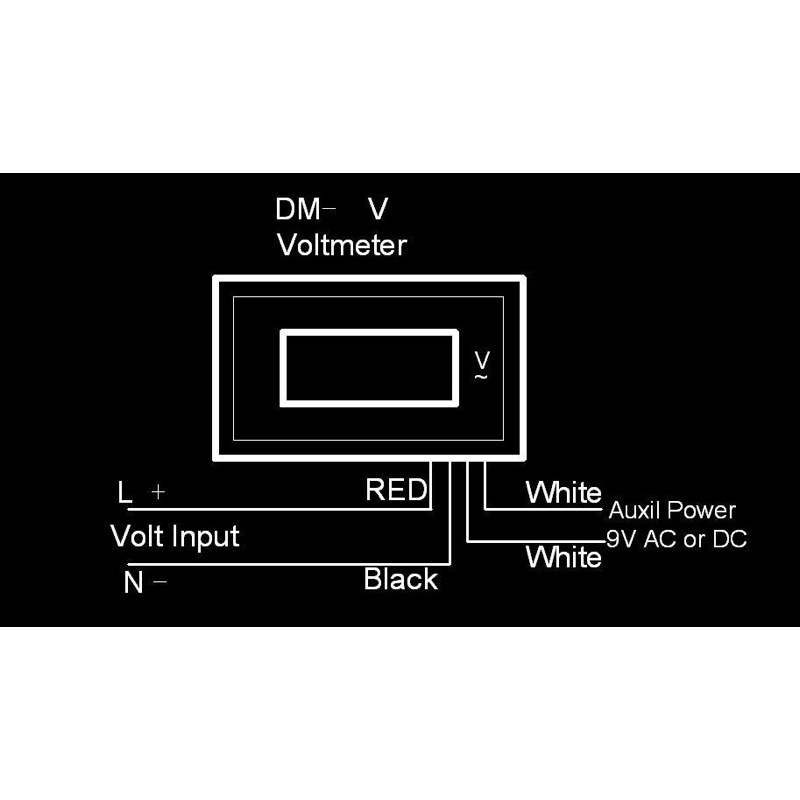 โวลท์มิเตอร์วัดไฟac-0-500vสายไฟ4เส้น