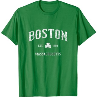 เสื้อยืดกีฬา shamrock VINTAGE Boston Massachusetts