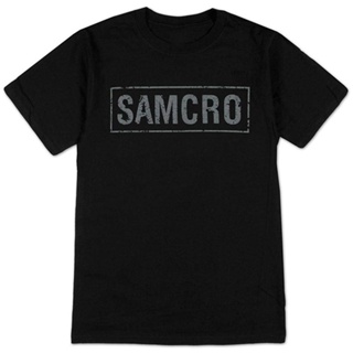 เสื้อยืดแขนสั้นเสื้อยืดผ้าฝ้ายพิมพ์ลาย Sons of Anarchy samcroS-5XL