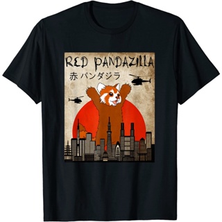 สำหรับคนรักแพนด้าแดงเสื้อยืด Funny Red pandazilla