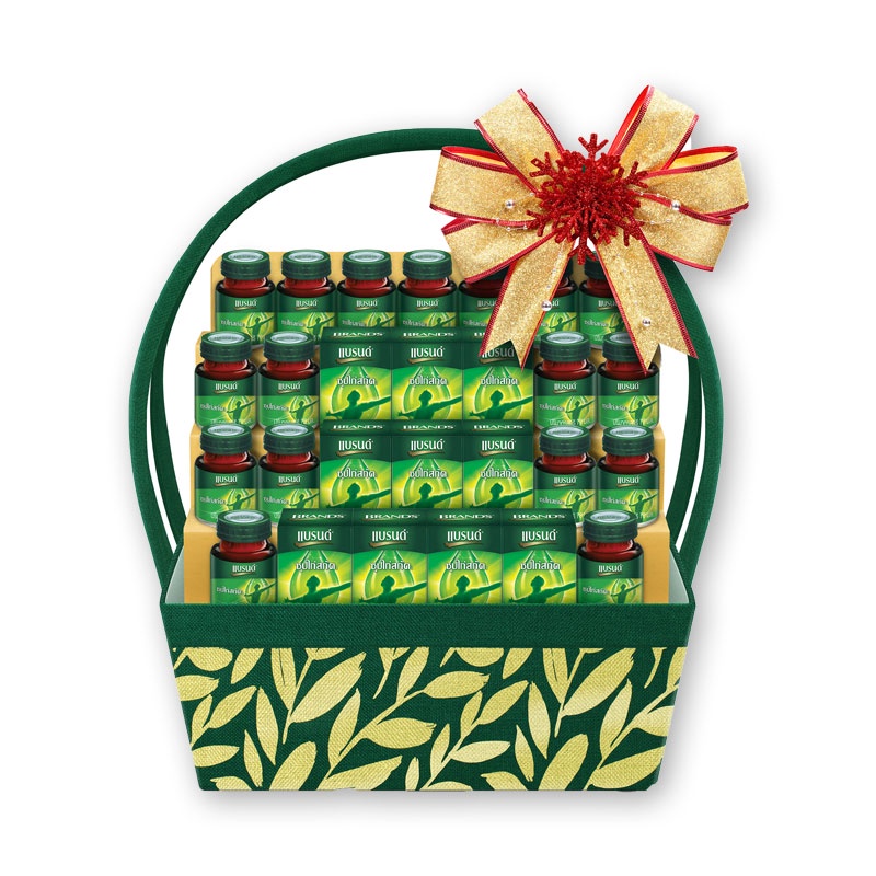 แบรนด์ กระเช้าชุด N เครื่องดื่มซุปไก่สกัดBrand's Bird's Nest Hamper N