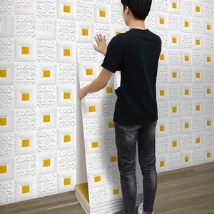 70cmX200cm 3D waterproof anti-collision wallpaper self-adhesive large sheet room decoration
