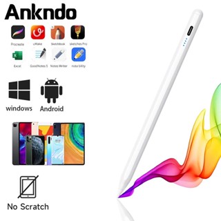 Ankndo Universal Active Stylus ปากกาทัชหน้าจอ ปากกาสัมผัส แบบ Capacitive สำหรับโทรศัพท์ แท็บเล็ต สมาร์ทดิจิทัล Android Samsung Xiaomi Huawei