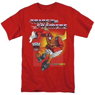 Popfunk CLASSIC Transformers Hot Rod เสื้อยืดผู้ใหญ่ unisex