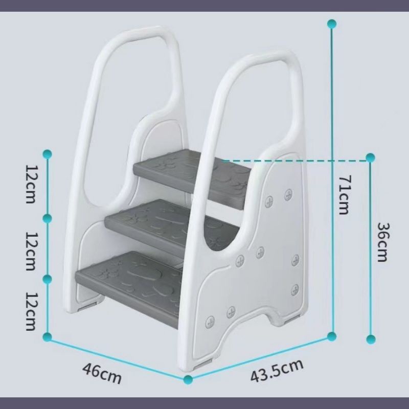 บันได-3-ขั้น-step-stool-พร้อมส่ง-สำหรับเสริมทักษะ-ช่วยเหลือตัวเองให้เด็กๆ