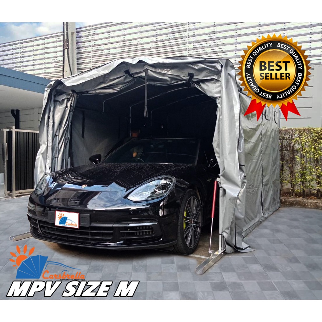เต็นท์จอดรถสำเร็จรูป-carsbrella-รุ่น-mpv-size-s-m-l-xl-สำหรับรถยนต์ทุกขนาด-aluminium-frame