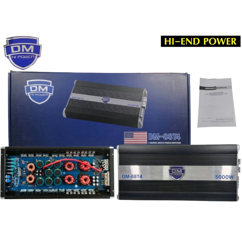 ขายเพาเวอร์แอมป์-power-amp-class-d-dm-hi-power-รุ่น-dm-88t4-5000watt-max