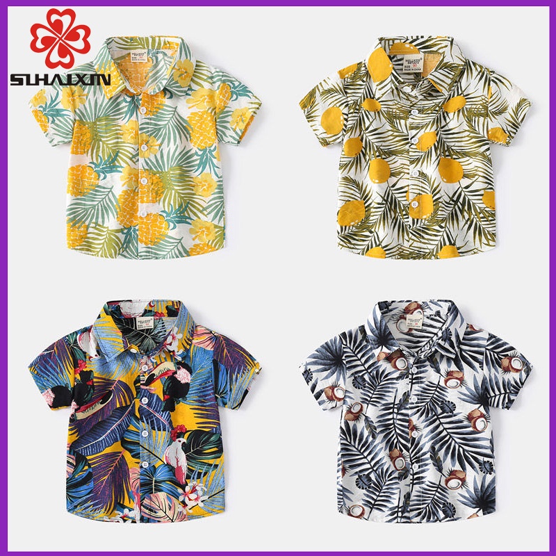 childrens-hawaiian-shirt-slip-resistant-and-comfortable-kids-beach-top