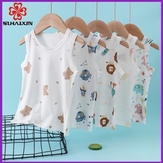 Childrens Tank Top cartoon pattern Boys Cotton Small Tank Top for 3-8Y kids