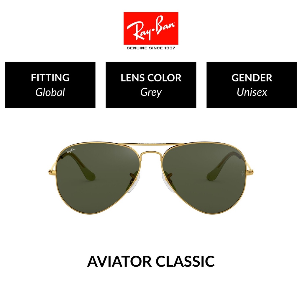 ภาพหน้าปกสินค้าRay-Ban Aviator large metal - RB3025 L0205 - size 58 -sunglasses