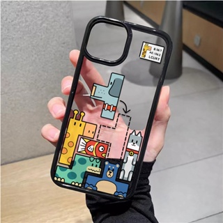 เคสโทรศัพท์มือถืออะคริลิคใส แบบแข็ง ลาย Tetris แฟชั่น สําหรับ iphone 14promax 11 13 12 7Plus 8 X XS Max