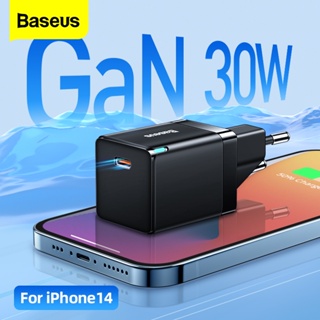 Baseus GaN5 เครื่องชาร์จเร็ว ขนาดเล็ก 30W PD USB C ชาร์จเร็ว สําหรับ Xiaomi ที่ชาร์จโทรศัพท์มือถือ