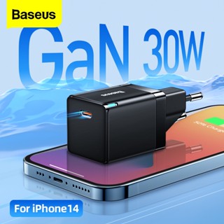 Baseus GaN5 เครื่องชาร์จเร็ว ขนาดเล็ก 30W PD USB C ชาร์จเร็ว สําหรับ Xiaomi ที่ชาร์จโทรศัพท์มือถือ