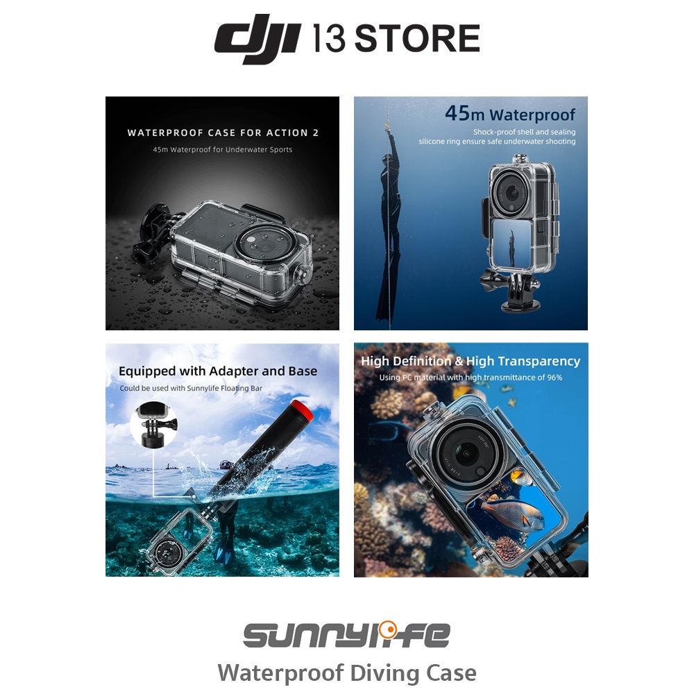 พร้อมส่งในไทย-sunnylife-waterproof-diving-case-เคสกันน้ำลึก-45-เมตร-อุปกรณ์เสริมกล้องแอคชั่นแคม