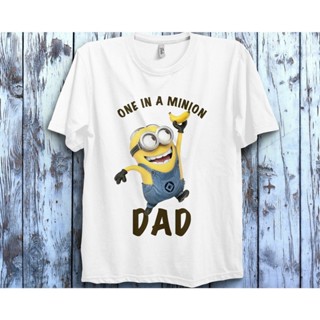 เสื้อเชิ้ตแขนสั้น ไม่ต้องรีด เสื้อยืด พิมพ์ลาย Despicable Me Fathers Day One Minion แฟชั่นฤดูร้อน สําหรับผู้ใหญ่