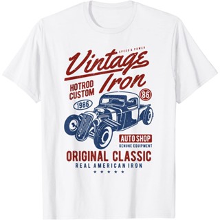 เสื้อยืดคลาสสิกดั้งเดิมของ VINTAGE Iron Hot Rod