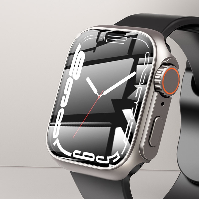 ภาพหน้าปกสินค้าเคสนาฬิกาข้อมือ PC แบบกระจกอัพเกรด 49 มม. สําหรับ Apple Watch 40 มม. 41 มม. 45 มม. 44 มม. จากร้าน baishangda.th บน Shopee