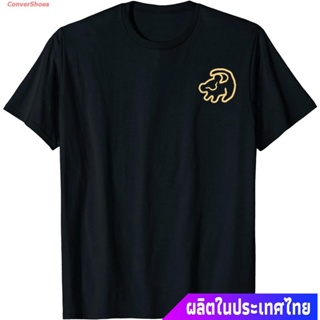 เสื้อแขนสั้น Tee เสื้อยืดยอดนิยม Disney The Lion King Simba Drawing Chest Pocket T-Shirt Short sleeve T-shirts_05