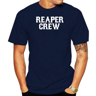 เสื้อแขนสั้น เสื้อยืดผ้าฝ้ายพรีเมี่ยม เสื้อยืด พิมพ์ลายหัวกะโหลก Reaper Crew BIG TALL 3XL แฟชั่นฤดูร้อน สําหรับผู้ชาย