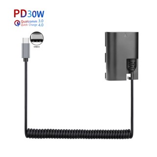 PD LP-E6 70D LP-E6N Dummy แบตเตอรี่ DC Power AC Adapter สำหรับ Canon EOS 5D 6D USB-C 80D 90D Mark II III IV 5DS R กล้อง